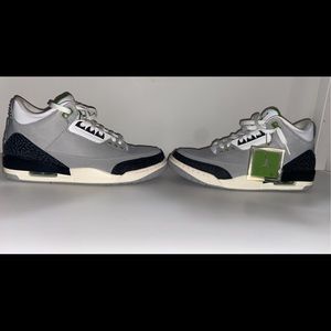 Nike Air Jordan III size 10 grey and white, hardly worn.